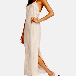 ROXY Feelings Explained Jumpsuit in size Medium. Yellow Stripes